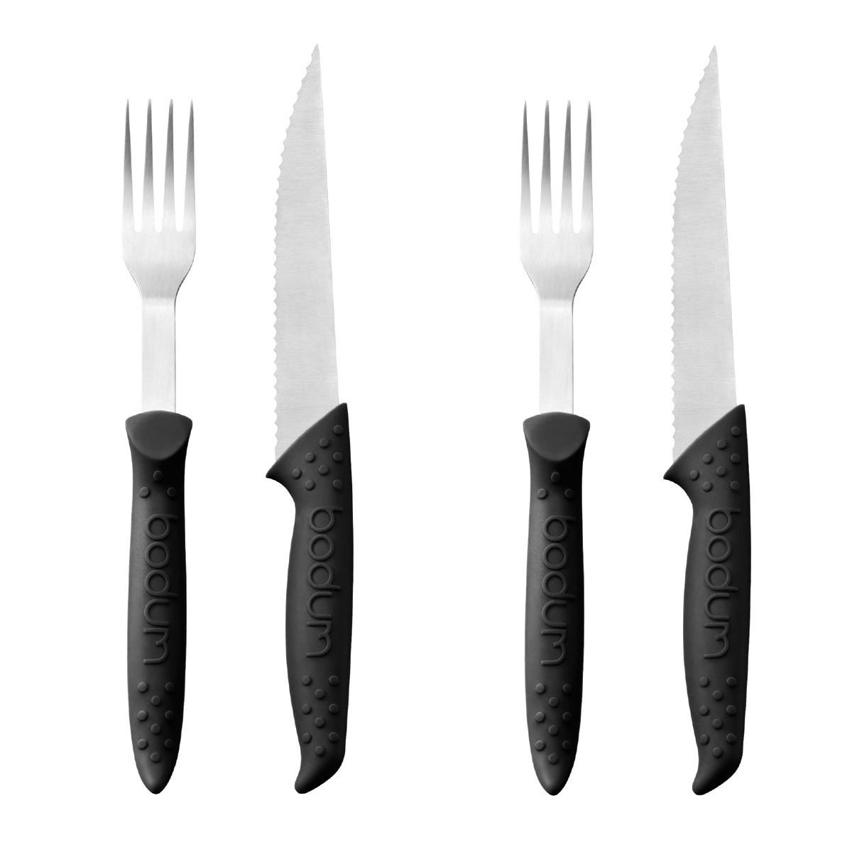 Bodum Bistro BBQ Steak Knife & Fork Set Black The Potlok