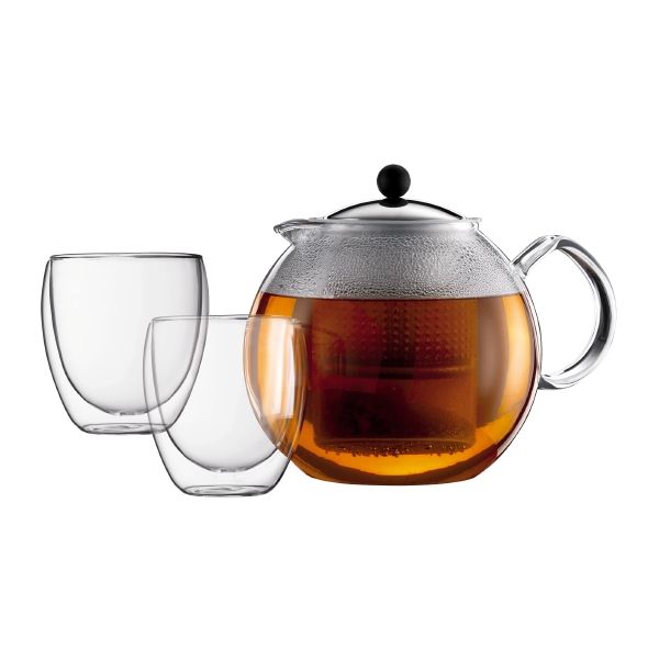 Bodum® - Assam Set (1.5 L Teapot & 2 Double Wall 0.25 L Glasses) - The ...