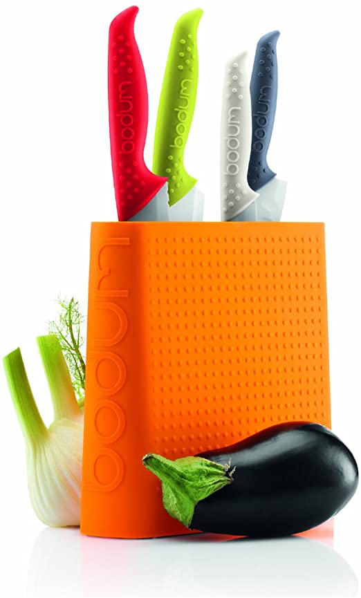 Bodum Bistro Knife Block Orange The Potlok