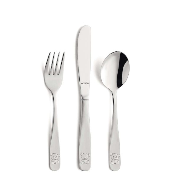 TEDDY Kinderbesteck Set 3-teilig mattiert