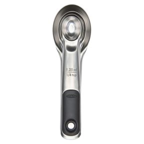 OXO 7 PC PLASTIC MEASURING SPOONS – SNAPS – WHITE