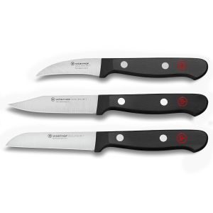 WÜSTHOF Gourmet 3 Piece Paring Knife Set, Black