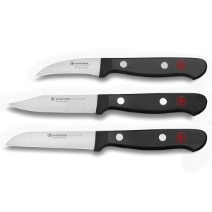 WÜSTHOF Gourmet 3 Piece Paring Knife Set, Black