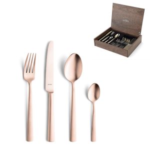 VENTURA Besteckset 24-teilig PVD kupfer mattiert