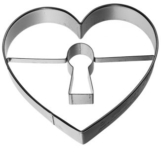 Cookie Cutter Heart With Keyhole St.Steel 7Cm Pg G