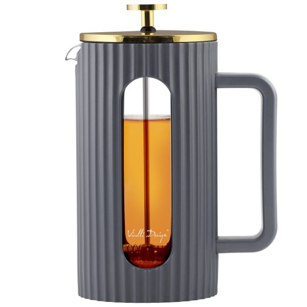 Vialli Design LIVIO Coffee and Tea Maker 1000ml - Grey