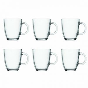 Bodum Bistro Coffee Mug, 0.35L/12oz, Transparent, Set of 6