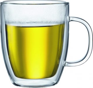 BODUM Bistro 2pcs Jumbo Mug, Double Wall, 0.45L / 15oz, Transparent