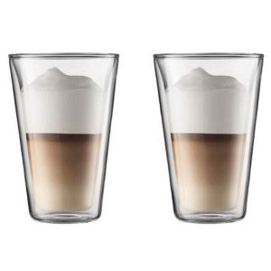 Bodum Canteen Double Wall Glass, Large, 0.4L, Set of 2 (Clear)