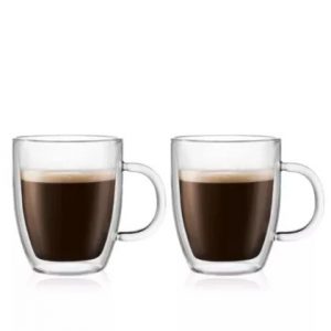 BODUM Bistro 2pcs Mug, Double Wall, 0.3L / 10oz, Transparent