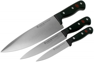 WÜSTHOF Gourmet 3 Piece Knife Set, Black