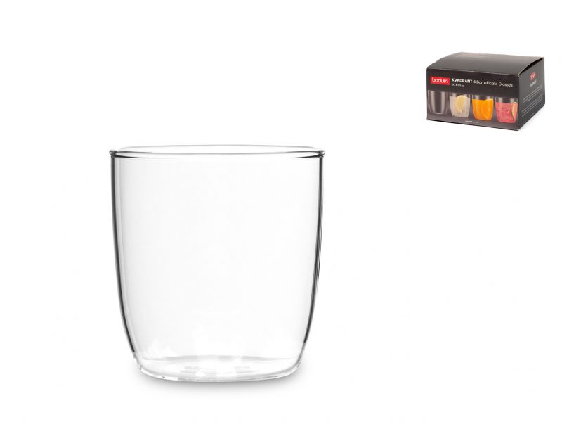 BODUM Kvadrant 4-Piece Juice Glass Set 0.2 L